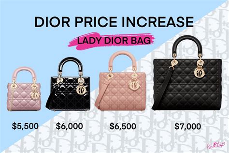 lady dior bag dimensions|lady dior euro price.